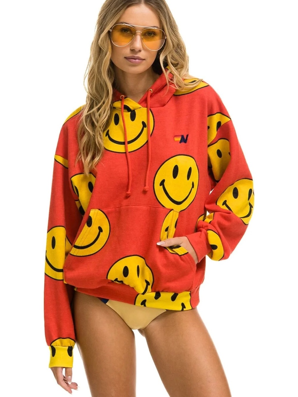AVIATOR NATION SMILEY REPEAT HOODIE